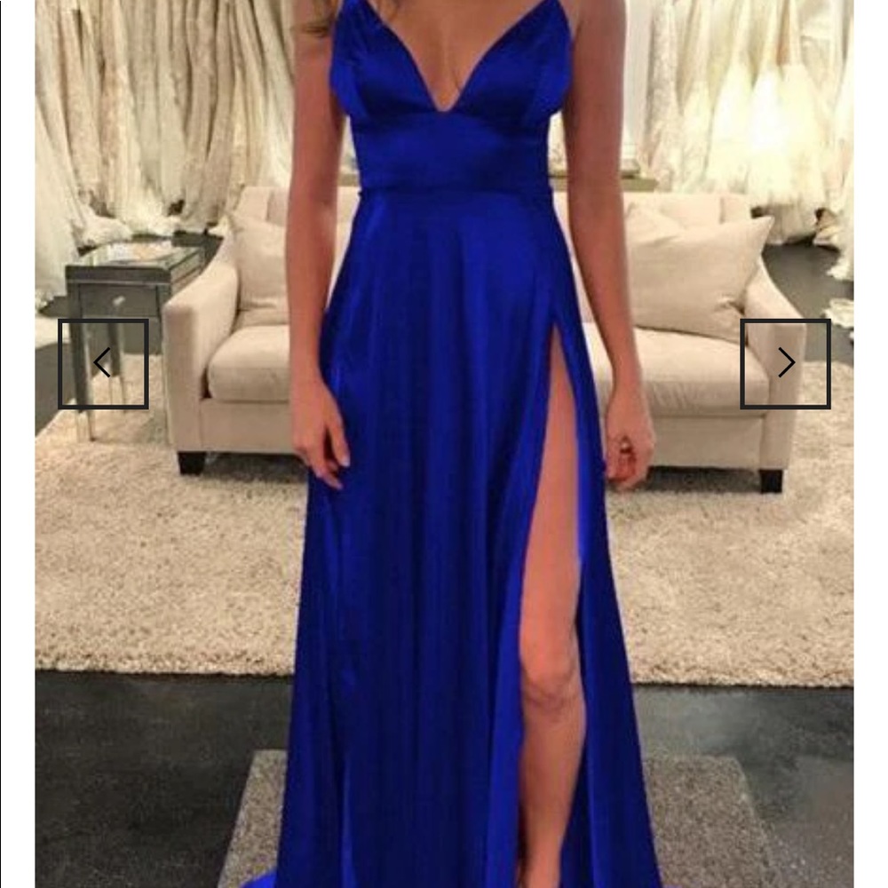 royal blue prom dress